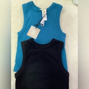 Blue and Black Tank Tops